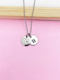 Silver Cymbals Charm Necklace Music Instrument School Marching Band Gifts Idea Personalized Customized Made to Order D434