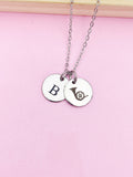 Gold or Silver French Horn Charm Necklace Music Instrument School Marching Band Gifts Idea, D435A