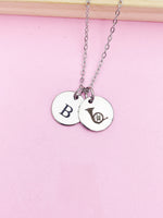 Gold or Silver French Horn Charm Necklace Music Instrument School Marching Band Gifts Idea, D435A