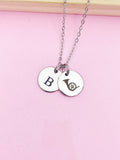Gold or Silver French Horn Charm Necklace Music Instrument School Marching Band Gifts Idea, D435A