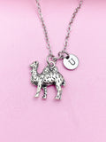 Silver Camel Charm Necklace Desert Animal Pet Zookeeper Gifts Idea Personalized Customized Made to Order, N2100