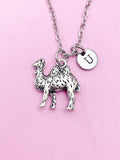 Silver Camel Charm Necklace Desert Animal Pet Zookeeper Gifts Idea Personalized Customized Made to Order, N2100
