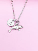 Silver Seal Charm Necklace Biologist Gifts Idea Personalized Customized Made to Order, AN5093