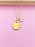 Gold Pinky Promise Initial Necklace, Best Friend Gift