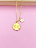 Gold Pinky Promise Initial Necklace, Best Friend Gift