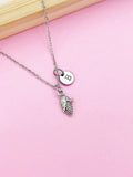 Silver Corn Cob Charm Necklace, Maize Corn Cob Charm, Farmer Gift, Food Charm, Veggie Gift, Foodie Gift, Personalize Customize, N163