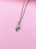 Silver Corn Cob Charm Necklace, Farmer Foodie Gift