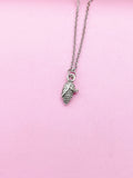 Silver Corn Cob Charm Necklace, Farmer Foodie Gift