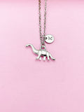 Silver Dinosaur Necklace Paleontologist Taphonomy Taphonomists Ichnology Ichnologists Museum Curation Gifts Ideas, N1125