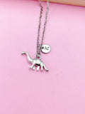 Silver Dinosaur Necklace Paleontologist Taphonomy Taphonomists Ichnology Ichnologists Museum Curation Gifts Ideas, N1125