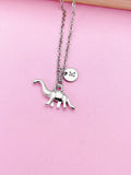 Silver Dinosaur Necklace Paleontologist Taphonomy Taphonomists Ichnology Ichnologists Museum Curation Gifts Ideas, N1125