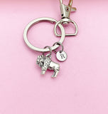 Silver Bison Charm Keychain Wildlife Specialist Wildlife Biologist Gifts Ideas Personize Customize, AN1891
