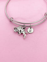 Silver Bull Charm Bracelet Bison Buffalo Wildlife Biologist Farmer Gift Ideas N4576