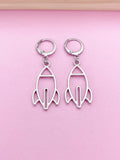 Silver or Gold Rocket Earrings Birthday's Gifts, Stainless Steel Earings, AN2743