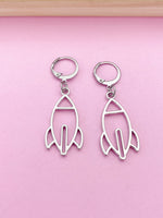 Silver or Gold Rocket Earrings Birthday's Gifts, Stainless Steel Earings, AN2743