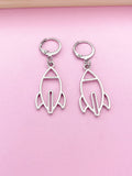 Silver or Gold Rocket Earrings Birthday's Gifts, Stainless Steel Earings, AN2743