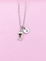 Silver Molar Tooth Charm Necklace, Dentist Medical School Gift, Gold and Bronze in Option, AN1326