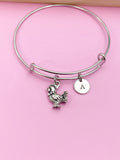 Silver Chicken Rooster Charm Bracelet, N554B