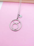 Silver Taurus Charm Necklace Zodiac Constellations Personalize Customize Birthday Gifts, N5564
