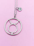 Silver Taurus Charm Necklace Zodiac Constellations Personalize Customize Birthday Gifts, N5564