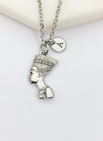 Silver Egyptian Queen Charm Necklace Queen Gifts Ideas Personalized Customized Made to Order, AN1958