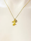 Gold Cute Rabbit Charm Necklace, N5489