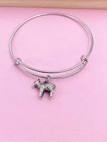 Silver Lamb Charm Bracelet Personalized Customized Monogram Jewelry, N1587E