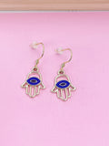 Gold Hamsa Han Evil Eye Charm Earrings Everyday Gifts Ideas Personalized Customized Made to Order Jewelry, AN3142