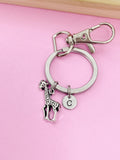 Silver Giraffe Charm Keychain Wildlife Zookeeper Gifts Idea Personalized Customized Made to Order,AN2670