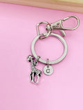 Silver Giraffe Charm Keychain Wildlife Zookeeper Gifts Idea Personalized Customized Made to Order,AN2670