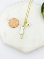 Gold Cute White Cat Charm Necklace Animal Shelters Workers Gifts Ideas Personalized Customized Made to Order, N5506