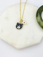 Gold Cute Black Bear Charm Necklace Veterinary Apiarist Zookeeper Wildlife Control Technician Gifts Ideas Personalized, N5510