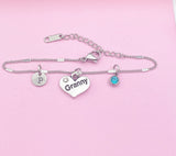 Silver Granny Charm Bracelet, Granny Charm, Granny Gift, Great Grandma Gift, Grandmother Gift, Personalized Gift, Christmas Gift, N728
