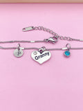 Personalized Granny Charm Bracelet, Initial, Birthstone,
