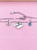 Personalized Granny Charm Bracelet, Initial, Birthstone,