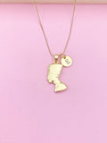 Gold Queen Nefertiti Charm Necklace Women Gifts Ideas Personalized Customized Made to Order, N4195