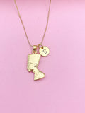 Gold Queen Nefertiti Charm Necklace Women Gifts Ideas Personalized Customized Made to Order, N4195