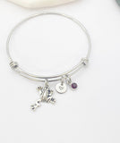 Silver Frog Charm Bracelet Veterinary Nurse School Student Gift Ideas Personalized Customized Made to Order Jewelry, AN5034