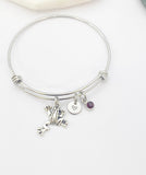 Silver Frog Charm Bracelet Veterinary Nurse School Student Gift Ideas Personalized Customized Made to Order Jewelry, AN5034