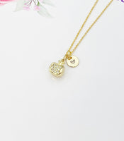 Gold Pomegranate Charm Necklace Fertility Gifts Ideas Personalized Customized Made to Order, N5515