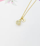 Gold Pomegranate Charm Necklace Fertility Gifts Ideas Personalized Customized Made to Order, N5515