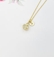 Gold Pomegranate Charm Necklace Fertility Gifts Ideas Personalized Customized Made to Order, N5515