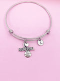 Silver I Lover Basketball Charm Bracelet Basketball Team Coach Gift Ideas Personalized Customized Made to Order Jewelry, N4531