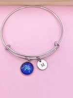 Silver Libra Zodiac Charm Bracelet October Birthday Gifts Ideas Personalized Customized Made to Order Jewelry, AN361