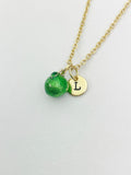 Gold Green Lime Charm Necklace Lemon, Best Seller Christmas Gifts for Best Friends, N5790