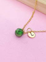 Gold Green Lime Charm Necklace Lemon, Best Seller Christmas Gifts for Best Friends, N5790