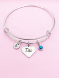 Best Christmas Gifts for Titi, Stainless Steel Heart Titi Bracelet, PD009