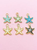 Gold Starfish Earrings, Nautical Earrings, N3189