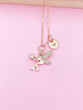 Rose Gold Fairy Angel Charm Necklace Spring Birthday Mother's Day Gifts Ideas Personalized Customized Made to Order,