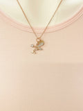 Rose Gold Fairy Angel Charm Necklace Spring Birthday Mother's Day Gifts Ideas Personalized Customized Made to Order,